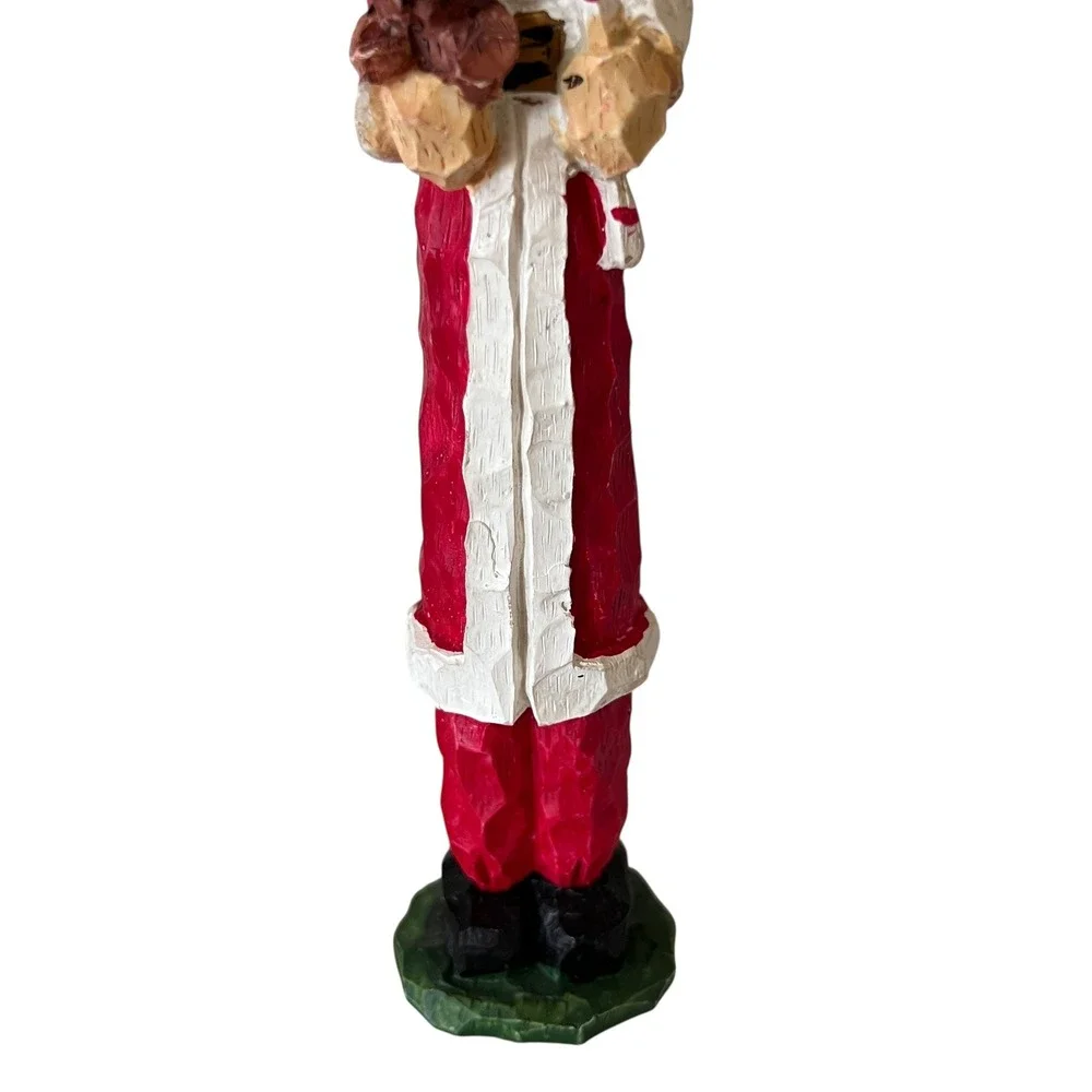 Vintage World Bazaars Christmas Figurines Resin Santa Snowman Angel Set 3‎